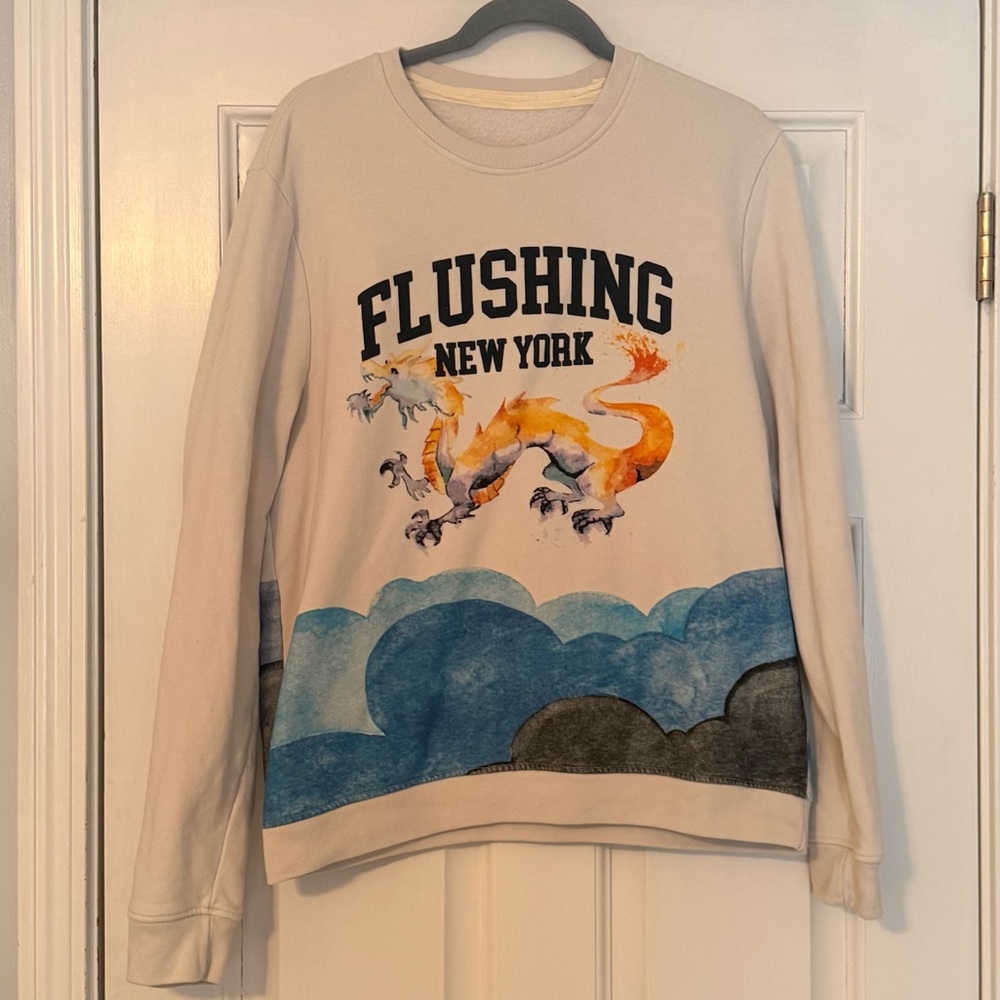 Flushing New York Dragon Crewneck Large